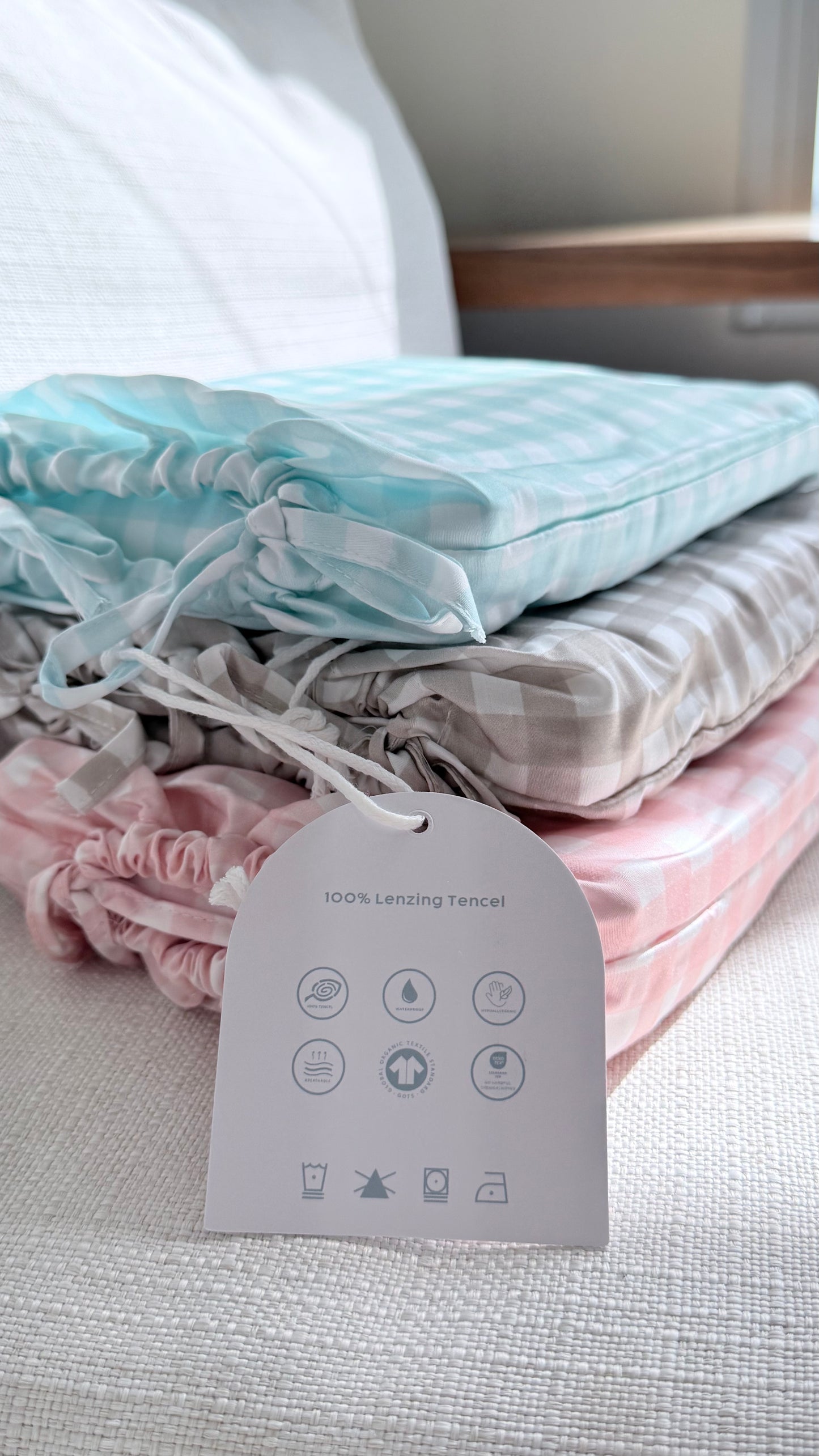 Lenzing Tencel™ Waterproof Fitted Bedsheet (Pebble Drift)